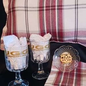 6pc Customized Ashtray & Wine Glass Set